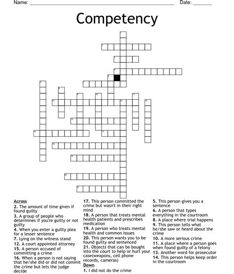 with competence crossword clue